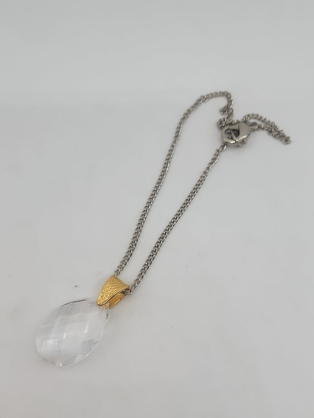 Gasoline Glamour Clear Crystal Drop Necklace